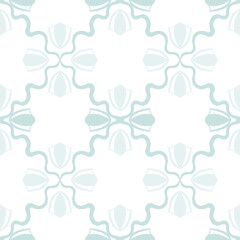 Watercolor seamless pattern sicilian motif folk tile, talavera,ceramic,majorlica, patchwork, outline symbol