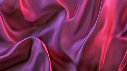 Obraz premium Luxurious Silk Fabric Swirling in Vibrant Shades of Red and Purple