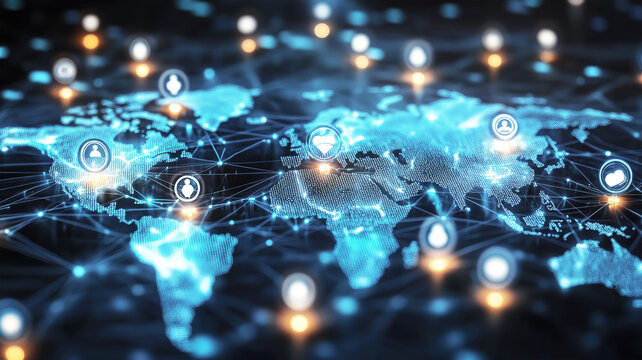 global network，virtual interaction，promote globle cooperation，development，win-win