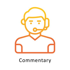 Commentary  Vector Gradient Outline Icon.Eps file 10