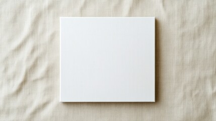 Floating white rectangular frame with a smooth background