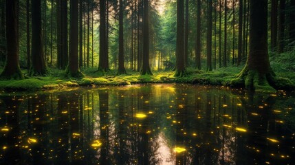 Obraz premium Deep Dark Forest