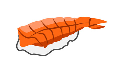 Sushi perfection nigiri with rice wasabi and fish vector ilustration