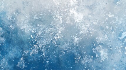 Soft Ethereal Winter Abstract with Snowy Blizzard Atmosphere in Blue Tones