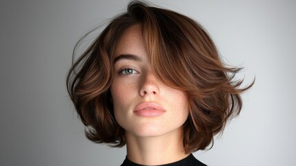 Soft Layered Bob Hairstyle for Graduation