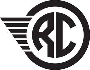 Initial RC logo design RC modern monogram and elegant logo design, Professional Letters Vector Icon Logo on background