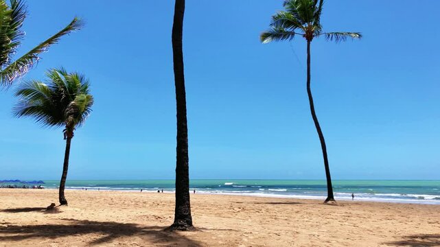 Calm day at Boa viagem beach in Recife, Pernambuco, Brazil.