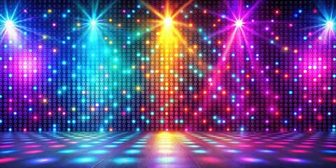 Abstract background with flashing lights on a disco wall , disco, party, nightclub, vibrant, colorful, abstract, patterns