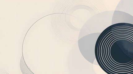 Abstract Circular Design Featuring Overlapping Concentric Rings
