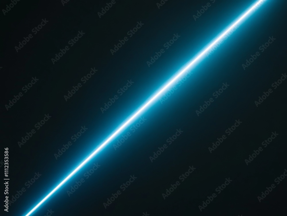 Poster A striking blue light ray streams diagonally across a black background, with subtle motion streaks adding energy and a modern touch, creating captivating empty space