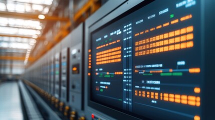 Fototapeta premium Industrial Engineer Analyzing Production Metrics
