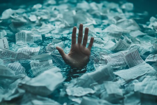 Drowning in Misinformation Visual Representation of Overwhelming Fake News