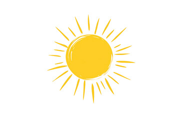 a yellow sun with rays