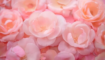 Naklejka premium Pastel rose petals romantic colors perfect for use as a background or a theme about love and beauty
