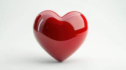Fototapeta premium A simple heart icon on a white background, used in healthcare or wellness-themed designs.