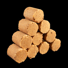 Pile of Sweet Brazilian Peanut Called Paçoca on black background