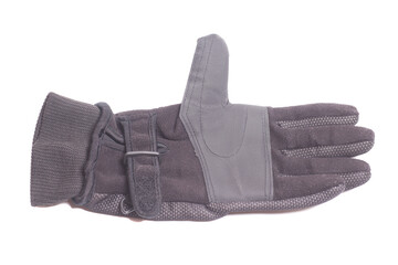 Men's winter sports glove isolated on white background