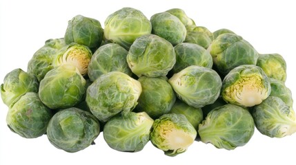 Obraz premium Whole Brussels sprouts in a pile