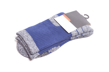 man's socks with blank label