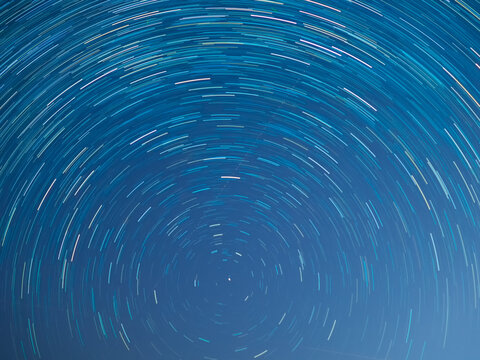 Long exposure spiral startail in night time.