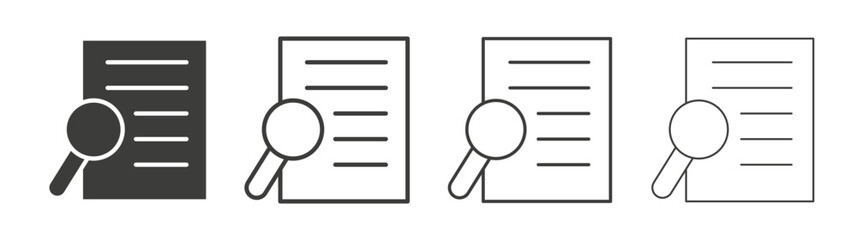 Research icons collection. vector set in black color