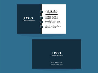 Creative simple business card design, vector template business card