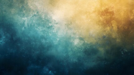 Abstract Textured Background In Teal And Gold Hues