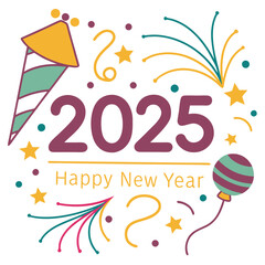 Happy new year 2025 background