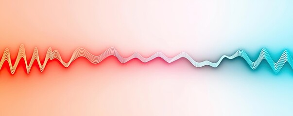 Abstract wave pattern with vibrant colors on a smooth gradient background.