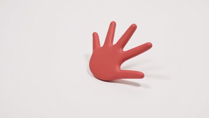 Iconic stop racism symbol displayed against a pure white backdrop