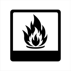 Flammable gas sign icon vector illustration design on white background.