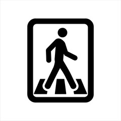 Man crosswalk sign icon vector illustration design on white background.