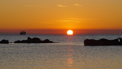 Fototapeta premium sunset on the sea