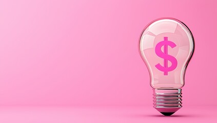 A lively light bulb radiates creativity, showcasing a dollar sign to represent inventive ways of making money.