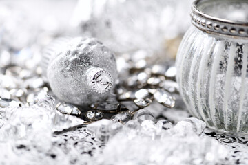Close-up of a Christmas decoration. Soft focus.