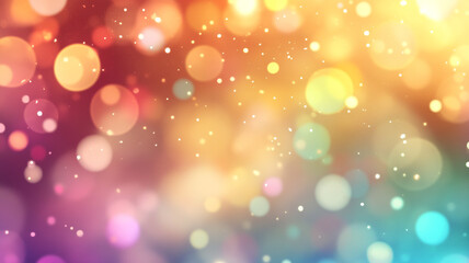 Golden Bokeh Lights Abstract Christmas Background