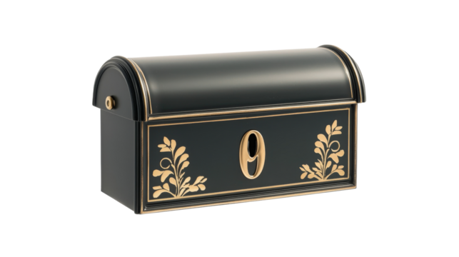 Modern transparent mailbox for sending letters and messages postal inbox design