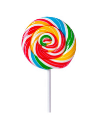 Colorful spiral lollipop snack sweet food party background fun childhood treat