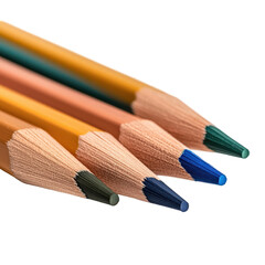 Colorful pencils arranged for creative drawing. transparent background