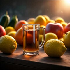 glass of apple juice