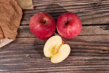 Fresh red Fuji apple