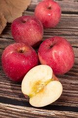 Fresh red Fuji apple