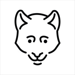 Wolf Face Vector Icon - Howling Canine Pack Hunter Isolated Sign
