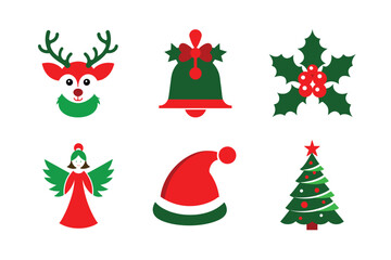 Christmas vector element bundle set