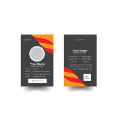 Professional Identity Card Template Vector for Employee, Corporate id card, Office ID Card Template
