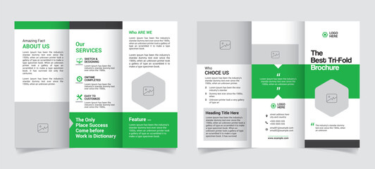 Trifold Brochure Template Design Vector