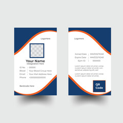 Professional ID card design templated Card Template, Employee Id card for your company, Corporate modern business id card design template
