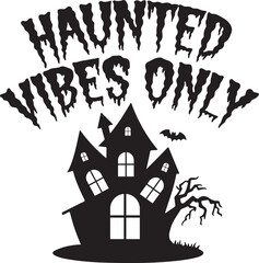 Halloween Typography Design - Spooky, Pumpkin, Ghost, Witch Hat, Scary Quotes, and Bats Theme Vector.