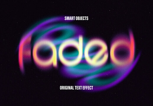 Glowing Faded Text Effect Mockup