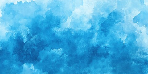 Abstract Watercolor Painting Blue Hues Serenity Background Texture Design